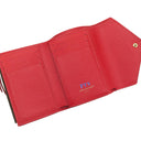 ルイヴィトン LOUIS VUITTON ポルトフォイユ ヴィクトリーヌ N41659 ダミエエベヌ×レッド ダミエキャンバス 三つ折り財布 ゴールド金具 コンパクト 刻印あり