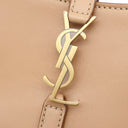 サンローラン SAINT LAURENT ル サンカセット ベージュ カーフ ハンドバッグ ゴールド金具 LE 5 A 7 MINI ワンハンドル カサンドラ