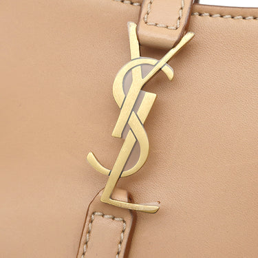 サンローラン SAINT LAURENT ル サンカセット ベージュ カーフ ハンドバッグ ゴールド金具 LE 5 A 7 MINI ワンハンドル カサンドラ