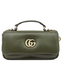 グッチ GUCCI GGミラノ トップハンドル バッグ 806017 カーキ レザー 2WAYバッグ シャンパンゴールド金具 緑 チェーンバッグ ショルダー ハンドバッグ