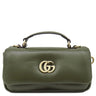 グッチ GUCCI GGミラノ トップハンドル バッグ 806017 カーキ レザー 2WAYバッグ シャンパンゴールド金具 緑 チェーンバッグ ショルダー ハンドバッグ