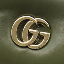 グッチ GUCCI GGミラノ トップハンドル バッグ 806017 カーキ レザー 2WAYバッグ シャンパンゴールド金具 緑 チェーンバッグ ショルダー ハンドバッグ