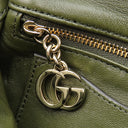 グッチ GUCCI GGミラノ トップハンドル バッグ 806017 カーキ レザー 2WAYバッグ シャンパンゴールド金具 緑 チェーンバッグ ショルダー ハンドバッグ