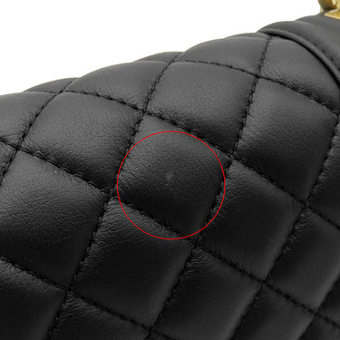 シャネル CHANEL ボーイシャネル 25 A67086 ブラック ラムスキン ショルダーバッグ ゴールド金具 黒 チェーンバッグ