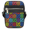 グッチ GUCCI メッセンジャーバッグ 598103 マルチカラー×ブラック GGスプリームキャンバス レザー ショルダーバッグ シルバー金具
