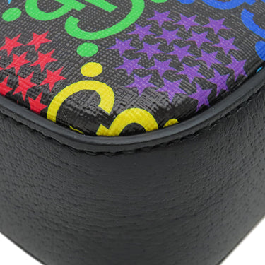 グッチ GUCCI メッセンジャーバッグ 598103 マルチカラー×ブラック GGスプリームキャンバス レザー ショルダーバッグ シルバー金具