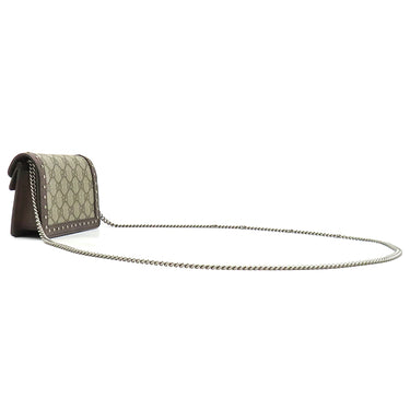 グッチ GUCCI ディオニュソス スーパーミニバッグ 476432 ベージュ×ブラウン GGスプリームキャンバス レザー ショルダーバッグ ガンメタル金具 タイガーヘッド