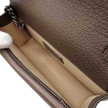 グッチ GUCCI ディオニュソス スーパーミニバッグ 476432 ベージュ×ブラウン GGスプリームキャンバス レザー ショルダーバッグ ガンメタル金具 タイガーヘッド