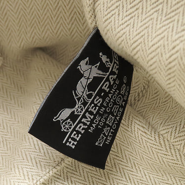 エルメス HERMES ブリッド ア ブラック PM H104222M ナチュラル コットンキャンバス ポーチ シルバー金具 バニティ Hロゴ