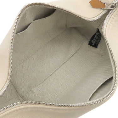 エルメス HERMES ブリッド ア ブラック PM H104222M ナチュラル コットンキャンバス ポーチ シルバー金具 バニティ Hロゴ