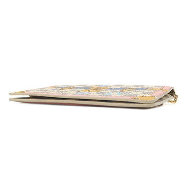 ルイヴィトン LOUIS VUITTON ポシェット ウィークエンド サマートランク N60108 ローズバレリーヌ レザー ダミエアズールキャンバス チェーンウォレット ゴールド金具