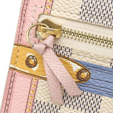 ルイヴィトン LOUIS VUITTON ポシェット ウィークエンド サマートランク N60108 ローズバレリーヌ レザー ダミエアズールキャンバス チェーンウォレット ゴールド金具
