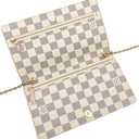 ルイヴィトン LOUIS VUITTON ポシェット ウィークエンド サマートランク N60108 ローズバレリーヌ レザー ダミエアズールキャンバス チェーンウォレット ゴールド金具