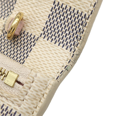 ルイヴィトン LOUIS VUITTON ポシェット ウィークエンド サマートランク N60108 ローズバレリーヌ レザー ダミエアズールキャンバス チェーンウォレット ゴールド金具