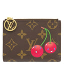 ルイヴィトン LOUIS VUITTON LV × TM ポルトフォイユ リサ M13420 チェリー モノグラムキャンバス 二つ折り財布 ゴールド金具 村上隆コラボ チェリー