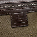 フェンディ FENDI ズッカ 26329 ブラウン×ダークブラウン キャンバス レザー ハンドバッグ シルバー金具 茶 FF