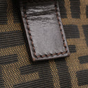 フェンディ FENDI ズッカ 26329 ブラウン×ダークブラウン キャンバス レザー ハンドバッグ シルバー金具 茶 FF