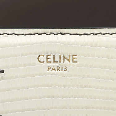 セリーヌ CELINE ティーン トリオンフ 188424BF5.02VG ナチュラル リザード ショルダーバッグ ゴールド金具 メタリッククロージャー
