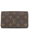 ルイヴィトン LOUIS VUITTON ポルトフォイユ トレゾール M61736 モノグラム モノグラムキャンバス 二つ折り財布 ゴールド金具 茶 L字ファスナー