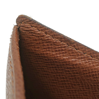 ルイヴィトン LOUIS VUITTON ポルトフォイユ トレゾール M61736 モノグラム モノグラムキャンバス 二つ折り財布 ゴールド金具 茶 L字ファスナー