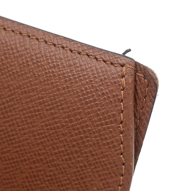 ルイヴィトン LOUIS VUITTON ポルトフォイユ トレゾール M61736 モノグラム モノグラムキャンバス 二つ折り財布 ゴールド金具 茶 L字ファスナー