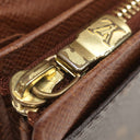 ルイヴィトン LOUIS VUITTON ポルトフォイユ トレゾール M61736 モノグラム モノグラムキャンバス 二つ折り財布 ゴールド金具 茶 L字ファスナー