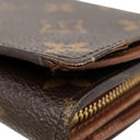 ルイヴィトン LOUIS VUITTON ポルトフォイユ トレゾール M61736 モノグラム モノグラムキャンバス 二つ折り財布 ゴールド金具 茶 L字ファスナー