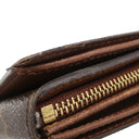 ルイヴィトン LOUIS VUITTON ポルトフォイユ トレゾール M61736 モノグラム モノグラムキャンバス 二つ折り財布 ゴールド金具 茶 L字ファスナー