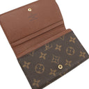 ルイヴィトン LOUIS VUITTON ポルトフォイユ トレゾール M61736 モノグラム モノグラムキャンバス 二つ折り財布 ゴールド金具 茶 L字ファスナー