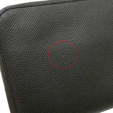 エルメス HERMES リミックス ボヤージュ カーキ ヴォーエプソン 長財布 シルバー金具 深緑 L字ファスナー トラベルケース