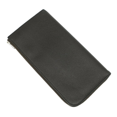 エルメス HERMES リミックス ボヤージュ カーキ ヴォーエプソン 長財布 シルバー金具 深緑 L字ファスナー トラベルケース