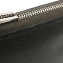 エルメス HERMES リミックス ボヤージュ カーキ ヴォーエプソン 長財布 シルバー金具 深緑 L字ファスナー トラベルケース