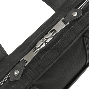 エルメス HERMES アカプルコ オディナトゥール ブラック トワルシェブロン レザー ビジネスバッグ シルバー金具 2WAY キャリーオンバッグ 付属品欠品