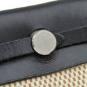 エルメス HERMES エールバッグ TPM ナチュラル×ブラック トワルGM トワルオフィシエ ヴァッシュハンター ショルダーバッグ シルバー金具 茶 黒
