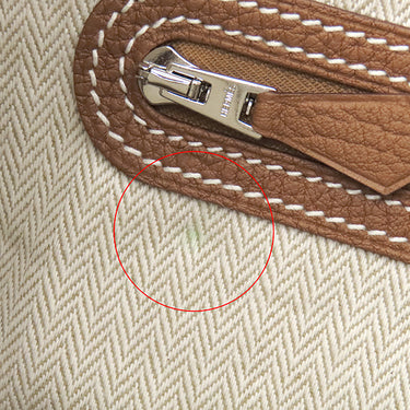 エルメス HERMES ガーデンパーティーTPM 30 ゴールド ネゴンダ トートバッグ シルバー金具 茶 オールレザー 2024年製