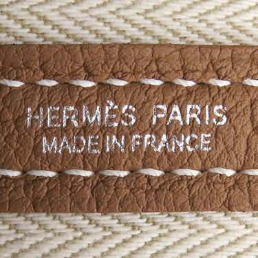 エルメス HERMES ガーデンパーティーTPM 30 ゴールド ネゴンダ トートバッグ シルバー金具 茶 オールレザー 2024年製