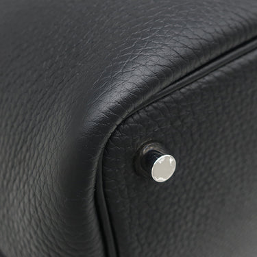 エルメス HERMES ピコタンロック 18 PM ブラック トリヨンクレマンス ハンドバッグ シルバー金具 黒 2025年製
