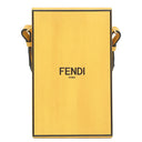 フェンディ FENDI ボックス ショルダー 7VA519 イエロー レザー ショルダーバッグ ゴールド金具 黄色 BOX型 縦型