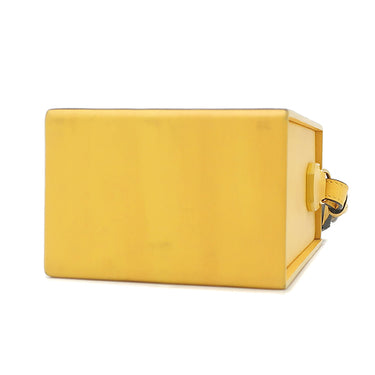 フェンディ FENDI ボックス ショルダー 7VA519 イエロー レザー ショルダーバッグ ゴールド金具 黄色 BOX型 縦型