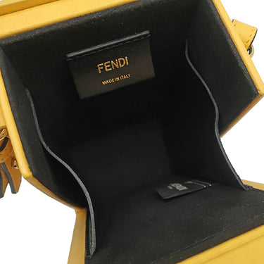 フェンディ FENDI ボックス ショルダー 7VA519 イエロー レザー ショルダーバッグ ゴールド金具 黄色 BOX型 縦型