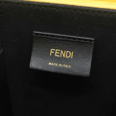 フェンディ FENDI ボックス ショルダー 7VA519 イエロー レザー ショルダーバッグ ゴールド金具 黄色 BOX型 縦型