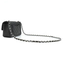 シャネル CHANEL ミニ マトラッセ 20 A69900 ブラック ラムスキン ショルダーバッグ シルバー金具 黒