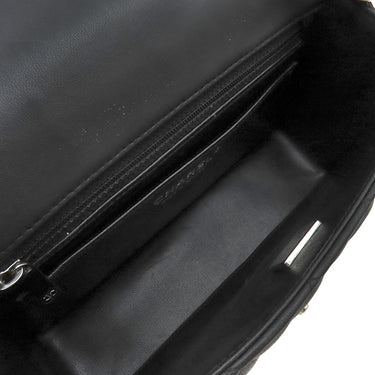 シャネル CHANEL ミニ マトラッセ 20 A69900 ブラック ラムスキン ショルダーバッグ シルバー金具 黒