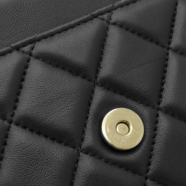 シャネル CHANEL ココマーク ハーフムーン ブラック ラムスキン 2WAYバッグ ゴールド金具 トップハンドル ショルダー