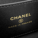 シャネル CHANEL ココマーク ハーフムーン ブラック ラムスキン 2WAYバッグ ゴールド金具 トップハンドル ショルダー