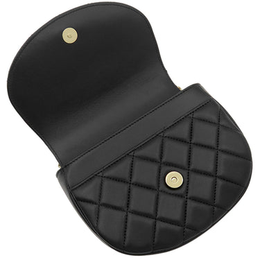 シャネル CHANEL ココマーク ハーフムーン ブラック ラムスキン 2WAYバッグ ゴールド金具 トップハンドル ショルダー