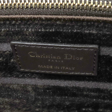 クリスチャン・ディオール Christian Dior レディディオール ミディアム ブラウン×マルチカラー ベルベット 2WAYバッグ ゴールド金具 ディライト レオパード