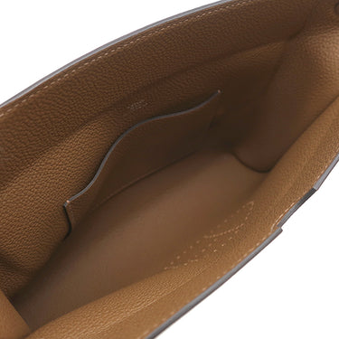 エルメス HERMES ヴィドポッシュ アルザン トゴ ショルダーバッグ シルバー金具 茶 クロスボディ