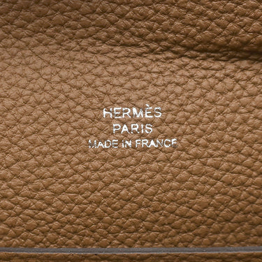 エルメス HERMES ヴィドポッシュ アルザン トゴ ショルダーバッグ シルバー金具 茶 クロスボディ
