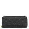 ルイヴィトン LOUIS VUITTON ポルトフォイユ クレマンス M60171 ノワール モノグラムアンプラント 長財布 ゴールド金具 黒 ラウンドファスナー
